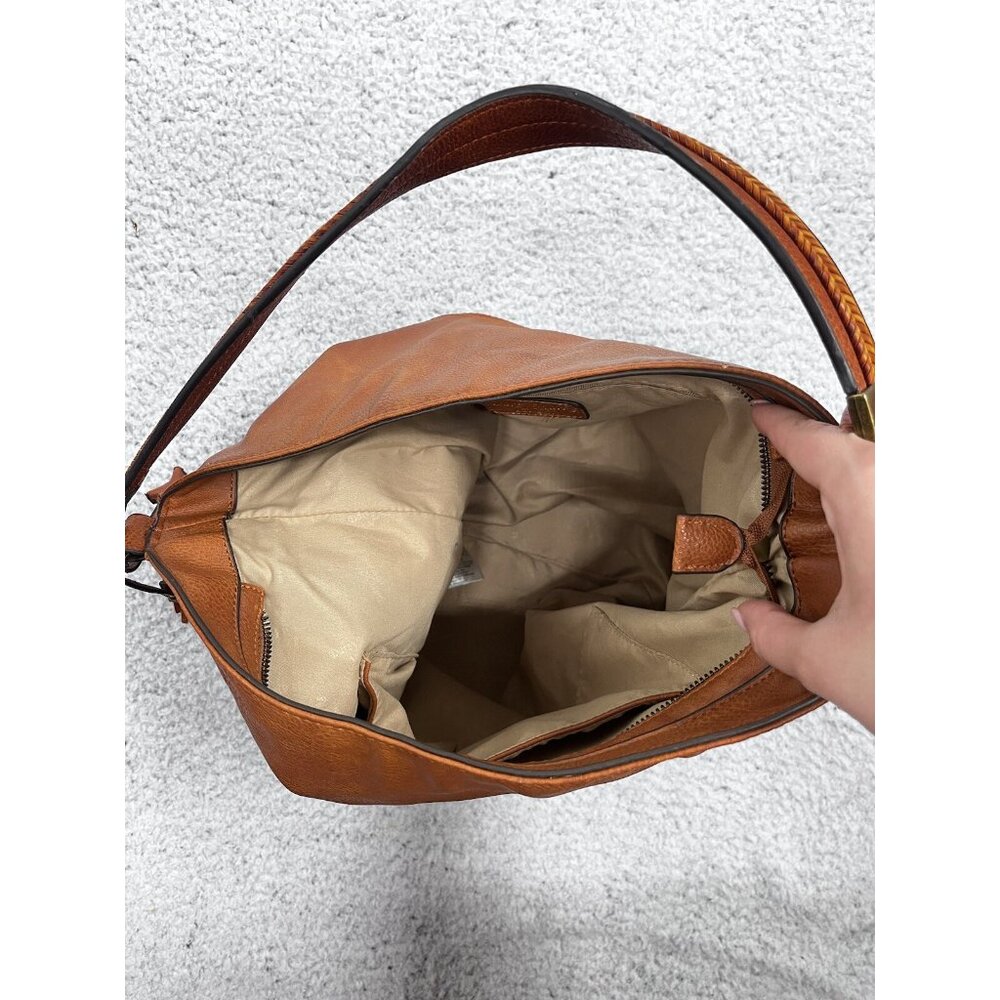 Darcy Marks London Vegan Brown Pebbled Leather Shoulder Tote Bag - Picture 14 of 16